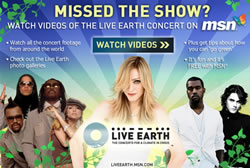 MSN Live Earth Videos