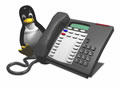 Tux at phone